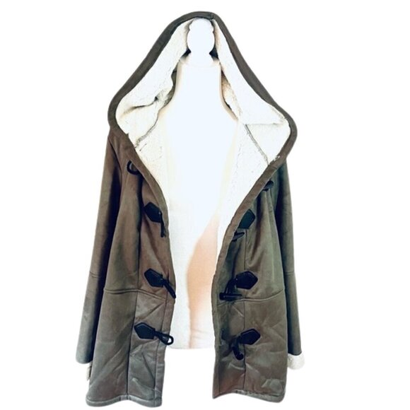 Women’s Army Green Fleece Jacket - Size Medium - Picture 1 of 13